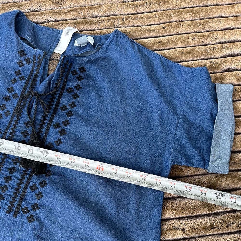 🎉5 for $45🎉 NWT Old navy dress size M denim blue - Picture 7 of 8